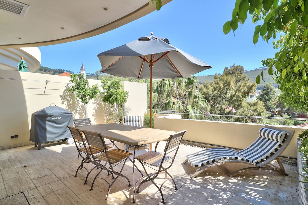 Spaciou, much-loved patio with views