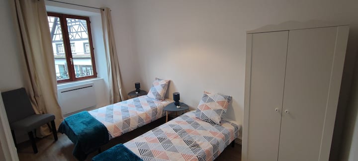 Habitación 1 - 2 x camas individuales 90x190