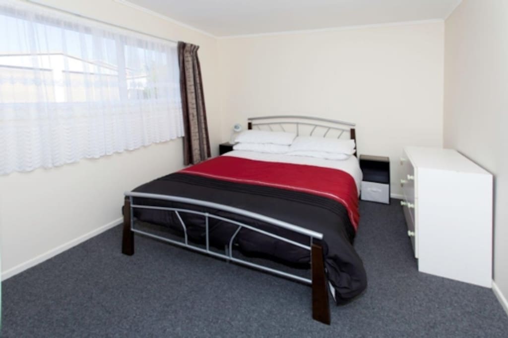 Queen bed in room 1, there is a second bedroom the same