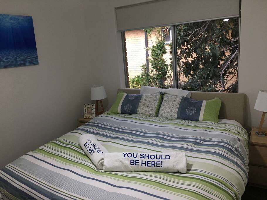 Your choose of king bed or two singles.