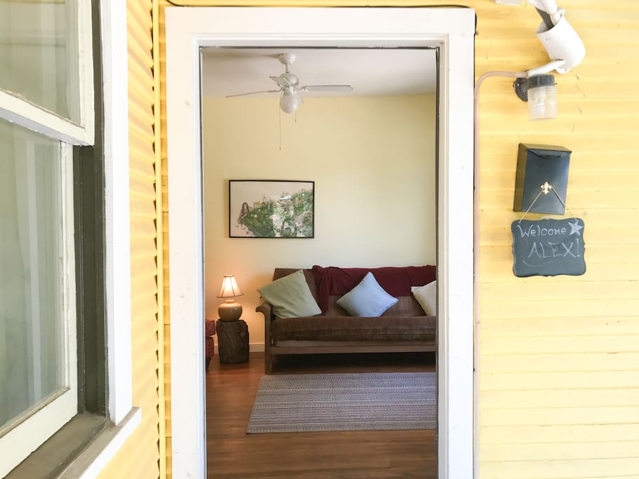 Entry to your cozy hideaway! Lets go inside!