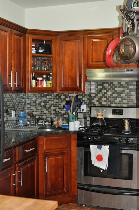Fully stocked kitchen