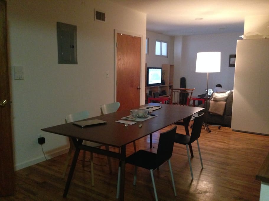 Large dining and living area