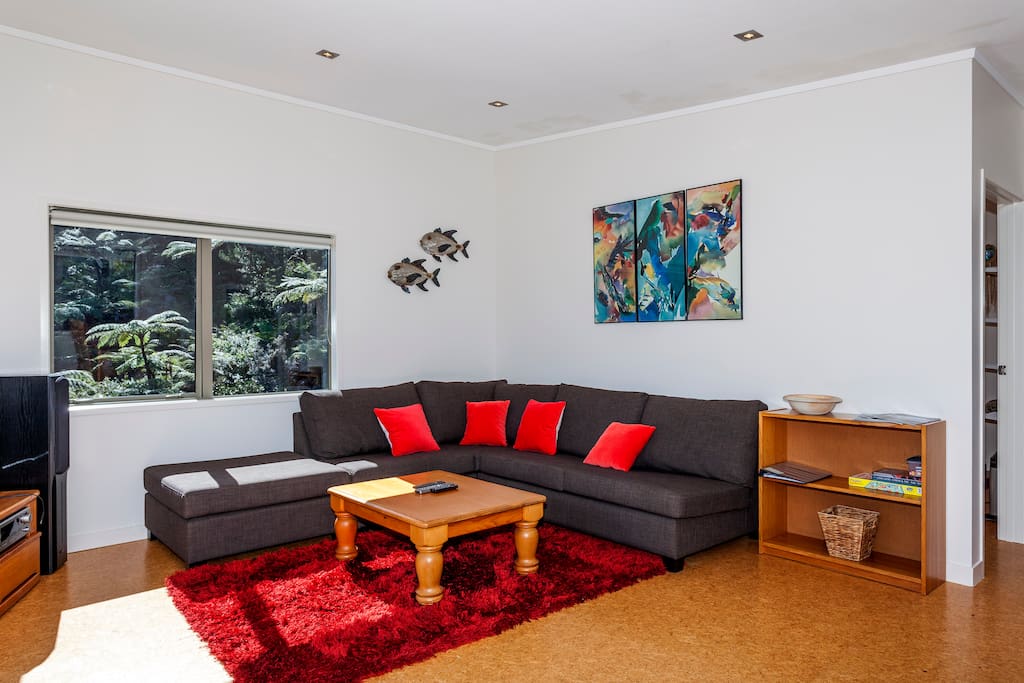 Lounge area (pull-out bed for extras in sofa).