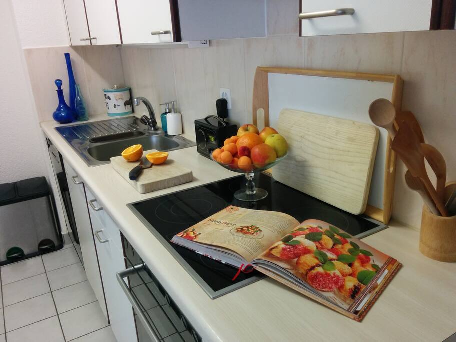 You can use the kitchen