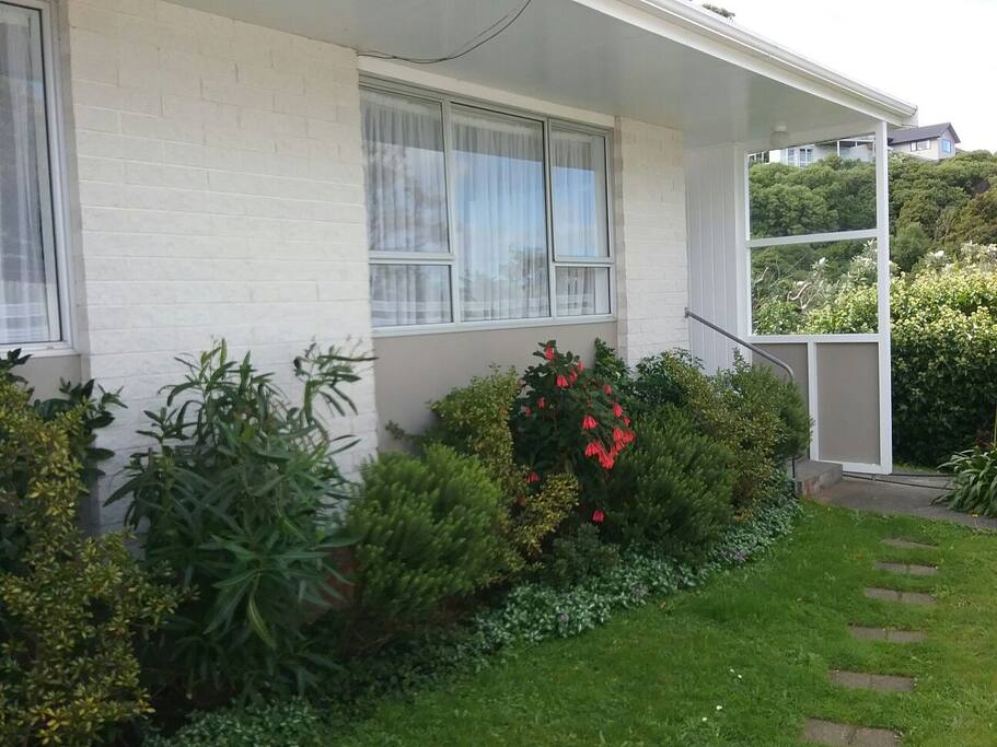 Front door and garden