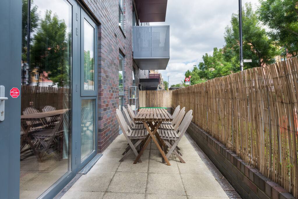 Outdoor table perfect for summer nights.
