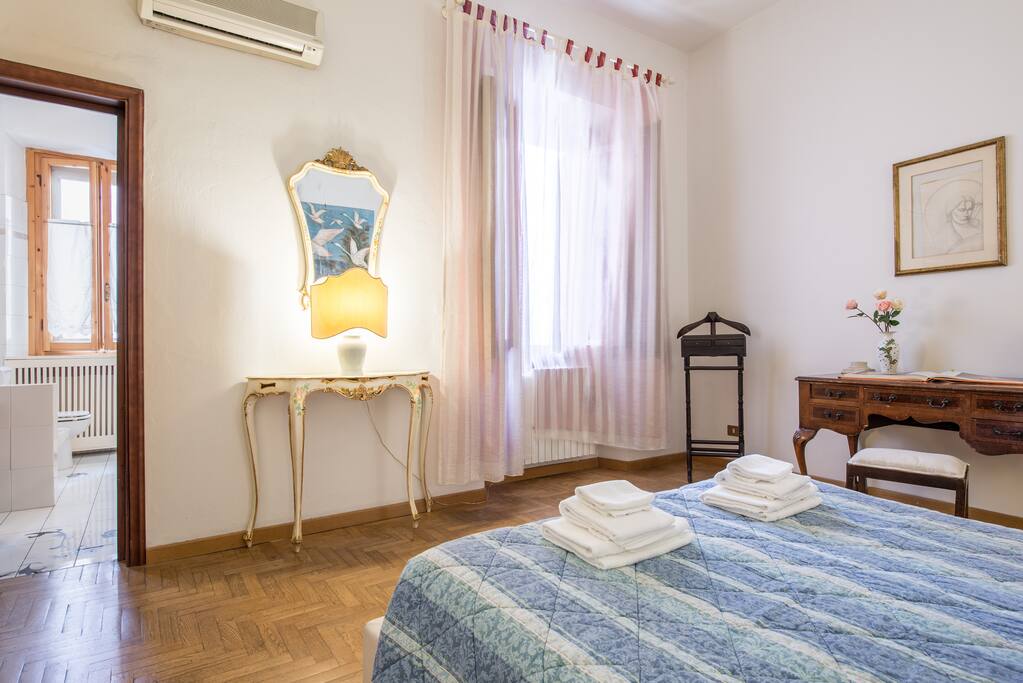 room with bathroom