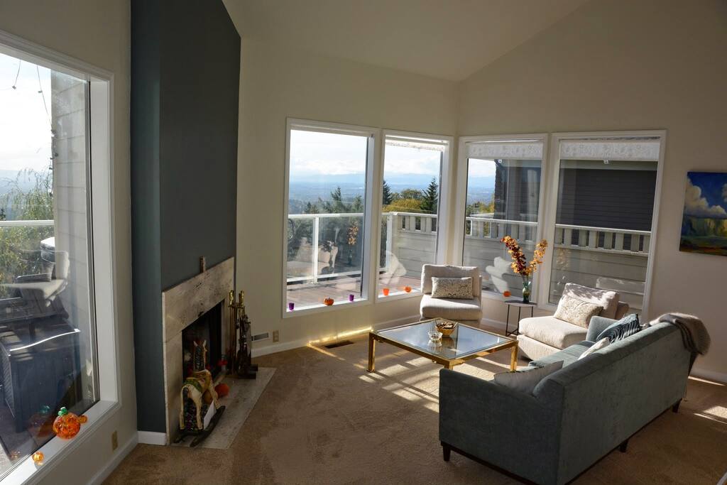 Living room with view