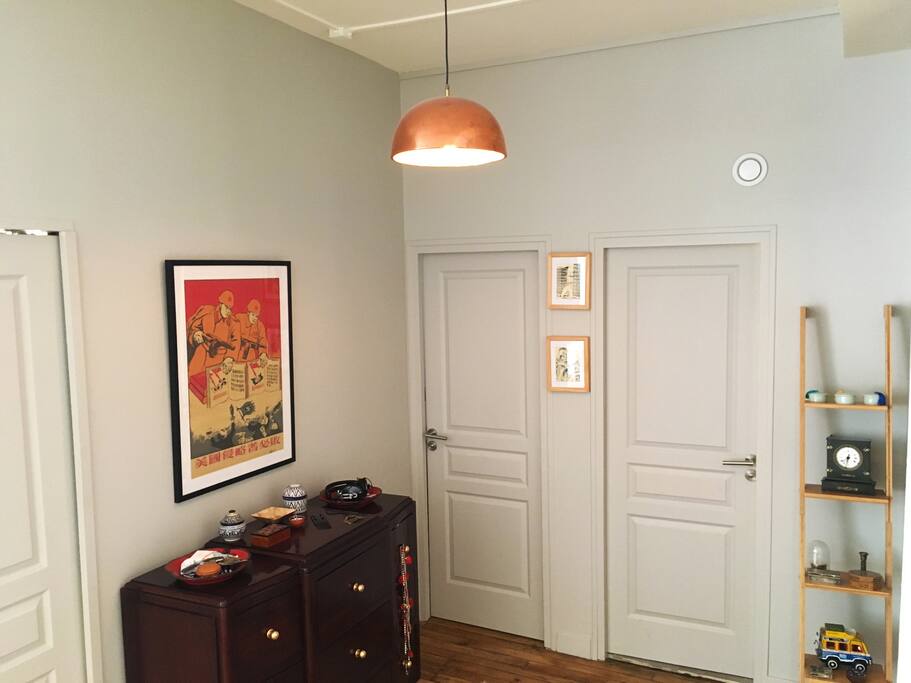 Doors to the bedrooms