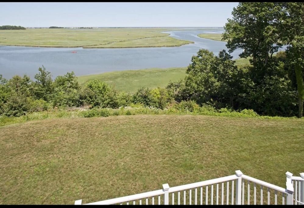 Very large backyard w views of Dux Bay, Back River, Duxbury Beach etc