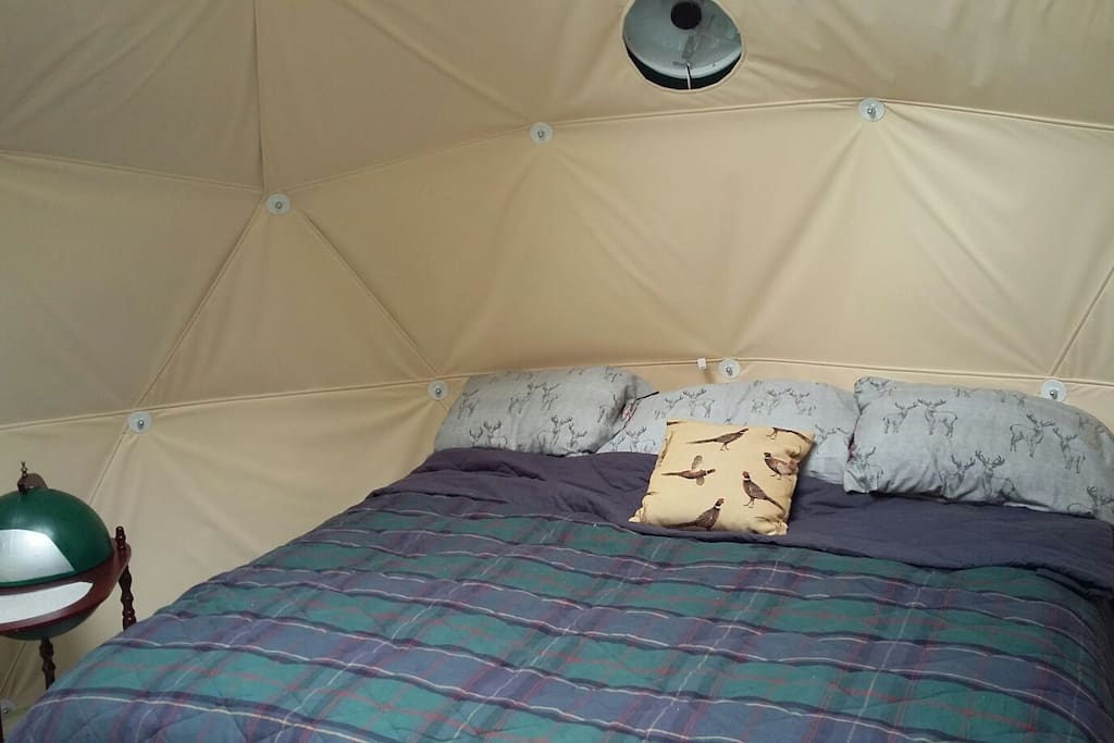 The Sleep Dome can either host a super king size bed, or two large singles, please let us know when booking which your would like.