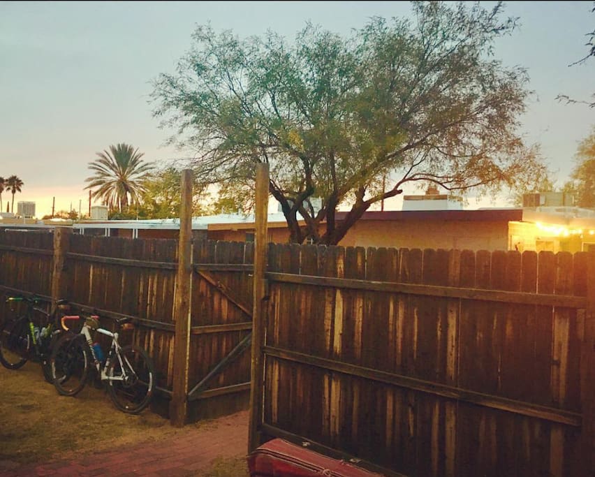 Sunsets are always great in Tucson. View from patio of Guest House.