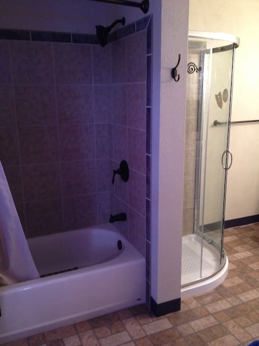 New tub/shower + standalone shower