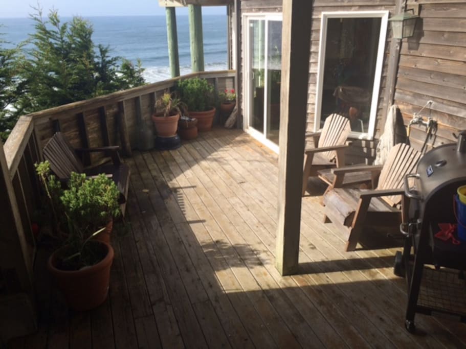 (brand new hot tub now sits on this deck) Deck space/private enterance