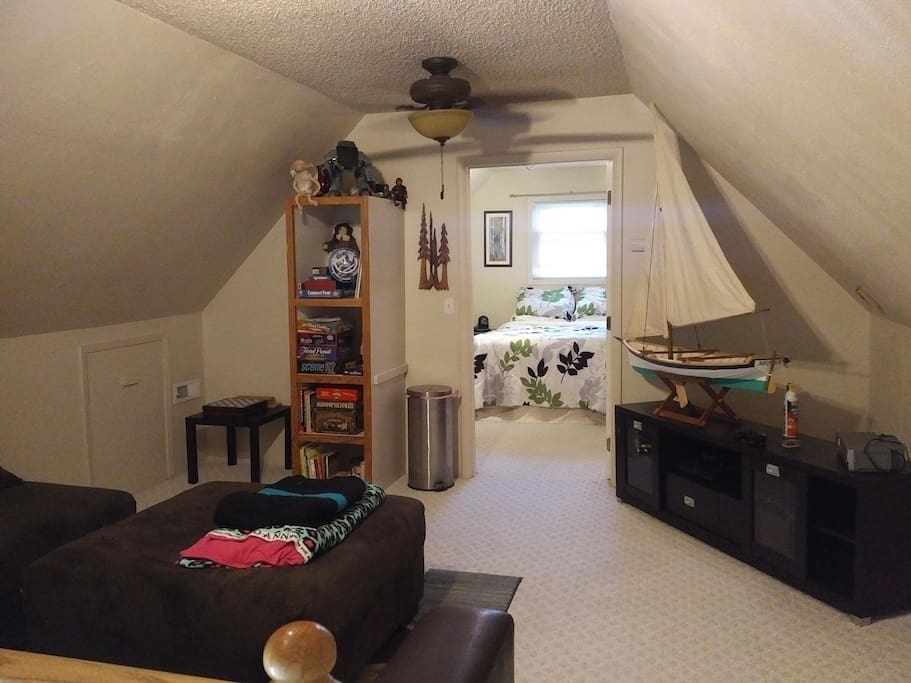 Private upstairs sitting / game area