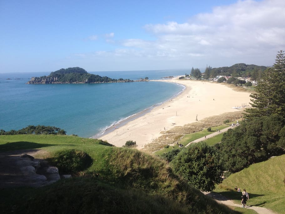View of Main Beach from Half Way down The Mount