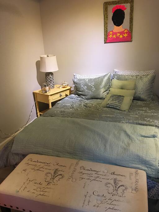 Queen sized bed..