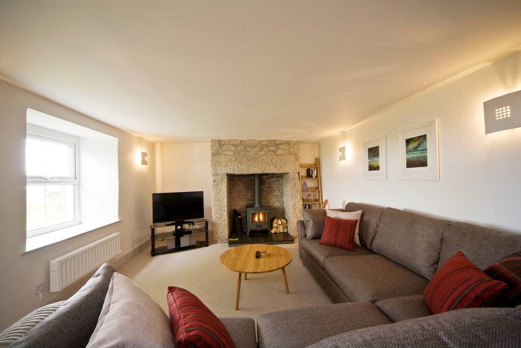 Living Area & Fireplace