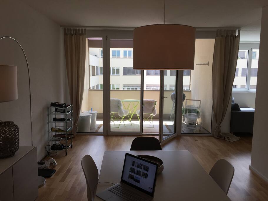 eating area and balcony