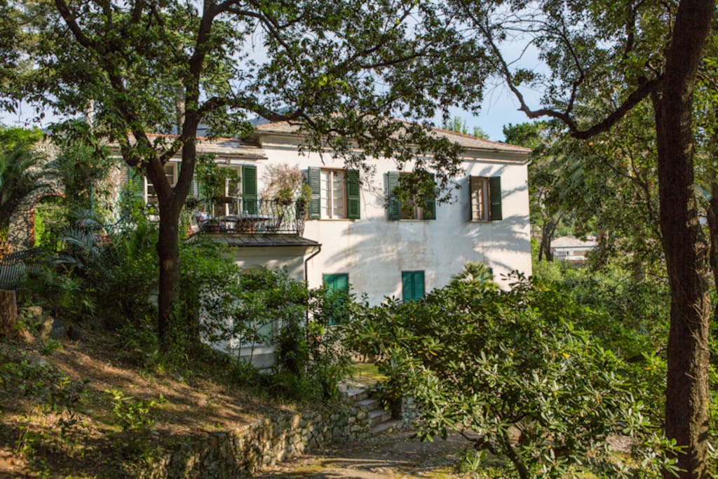 the villa, the oldest building in the area, casa chiara is the upper level, no stairs but an incline