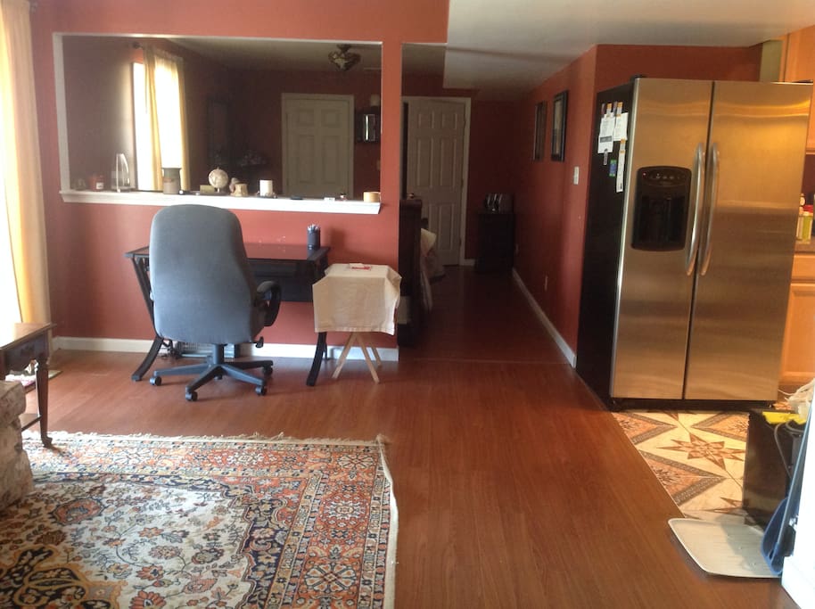 Living room with writing desk