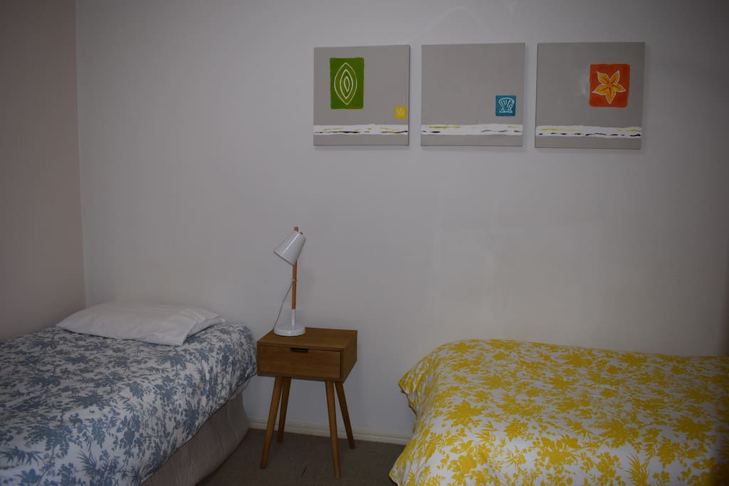 Second bedroom with two single beds