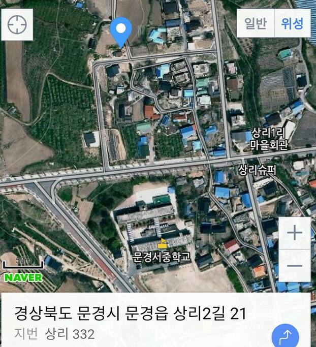 문경읍내 주흘산 밑 한가한 곳