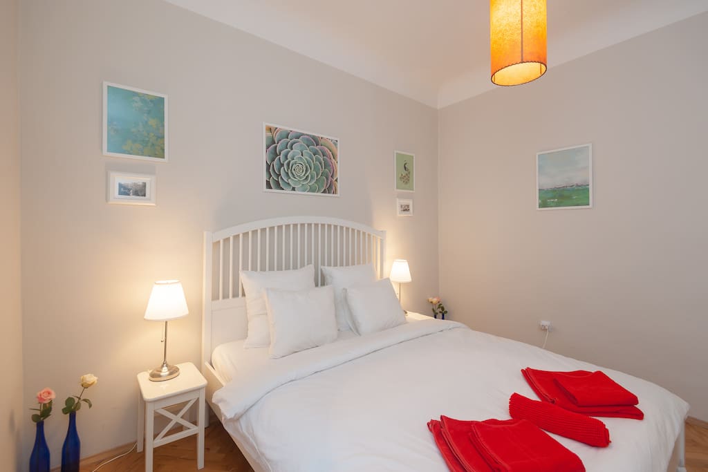 Bedroom with comfortable bed