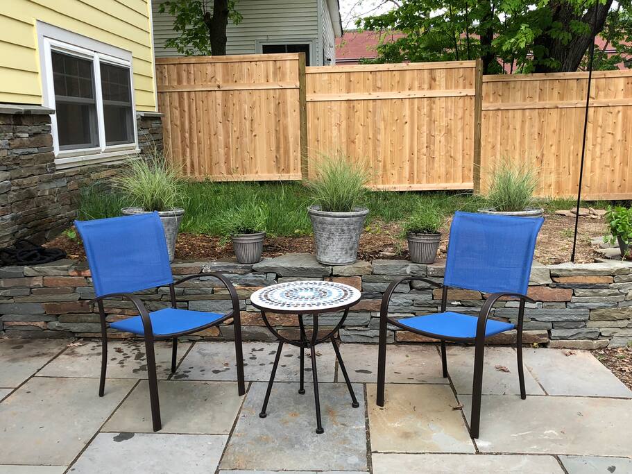 Private patio for the Airbnb