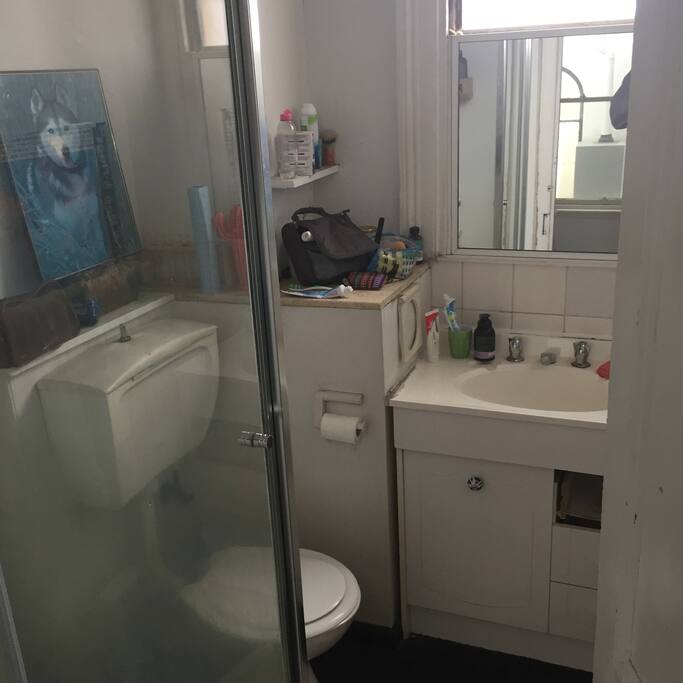 Bath is shared but located next to your room. Good shower pressure!