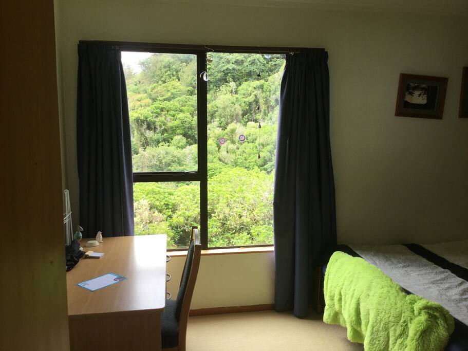Views of bush from bedroom