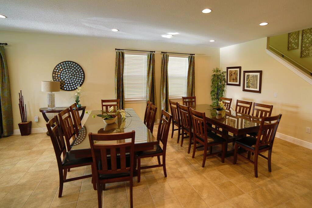 Double dinning tables for a large group