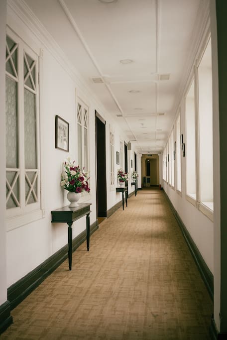 Beautiful corridor leading to the apartment