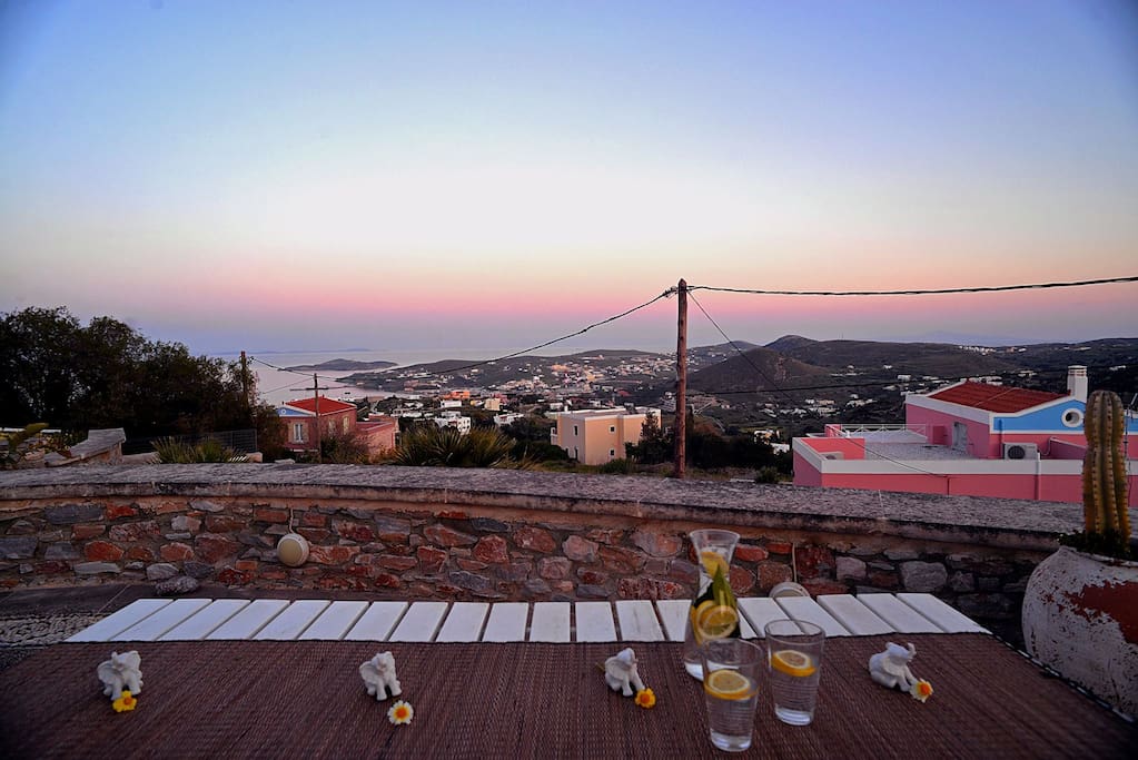 Time to relax and enjoy the stunning view of the Aegean!