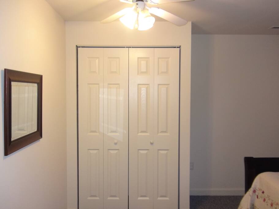 Closet with iron and iron-board