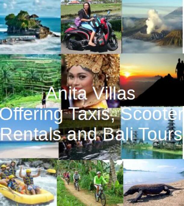 We can coordinate your scooter rental, hotel or airport transfers and the most popular Bali tours with our reliable and trusted drivers.