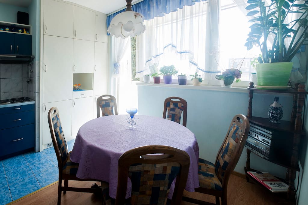 Dining room within kitchen