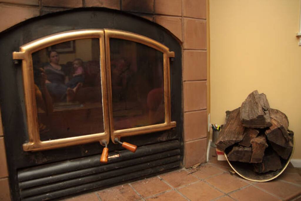 Enjoy a warm fire in the cooler months.