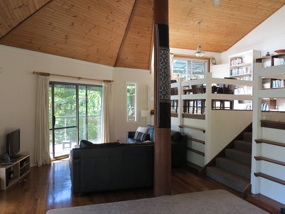 beautiful split level surrounded by decking