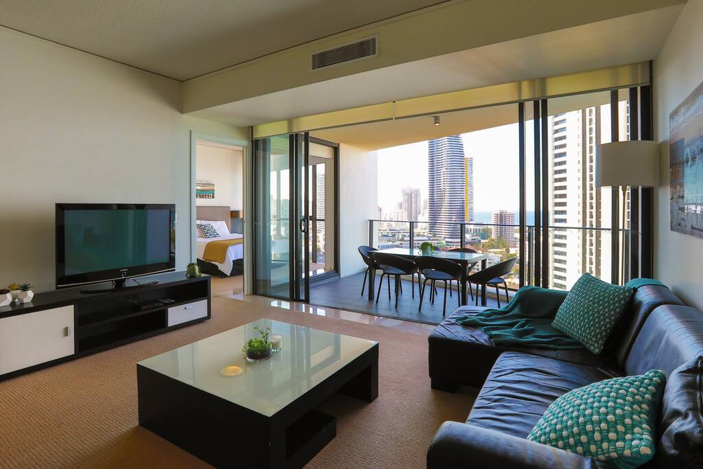 Comfortable spacious living with great views day and night