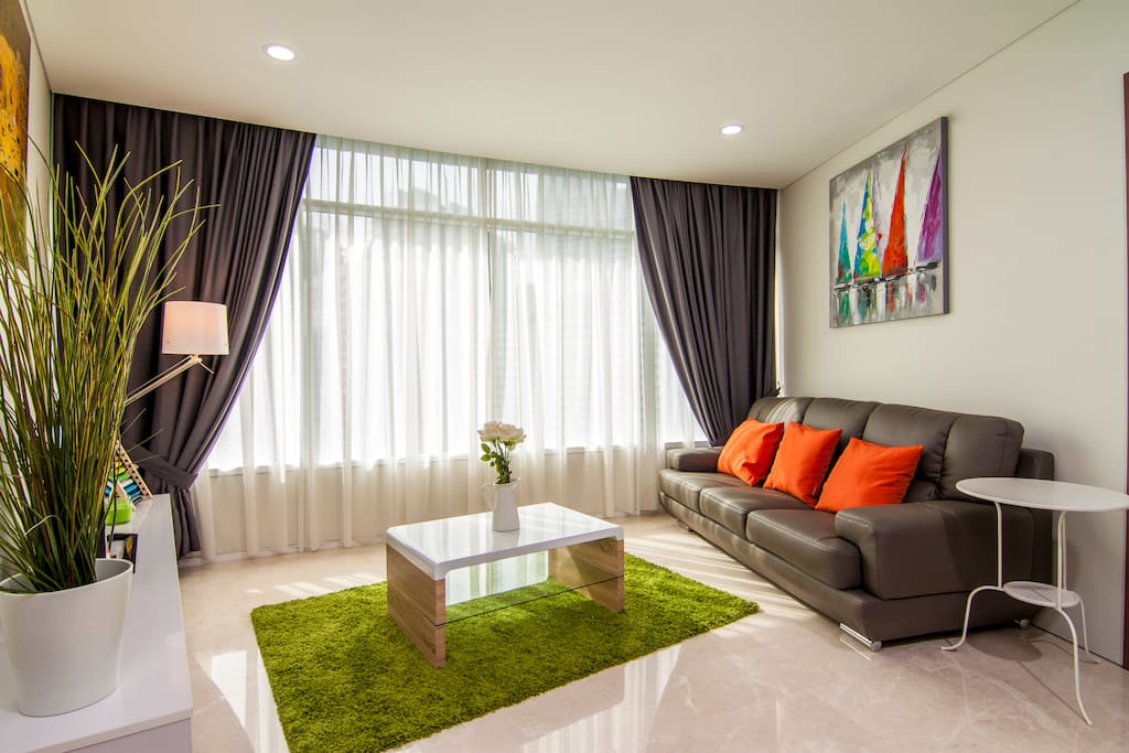 Living room with relaxing decors