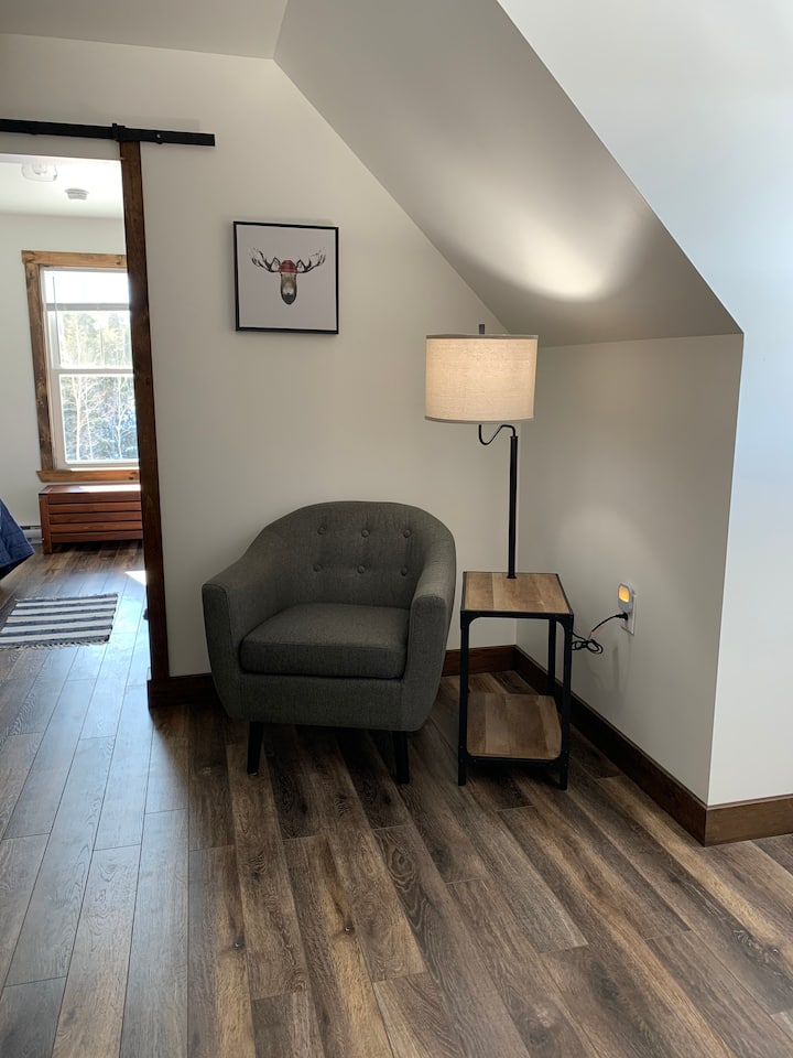 Upstairs reading area