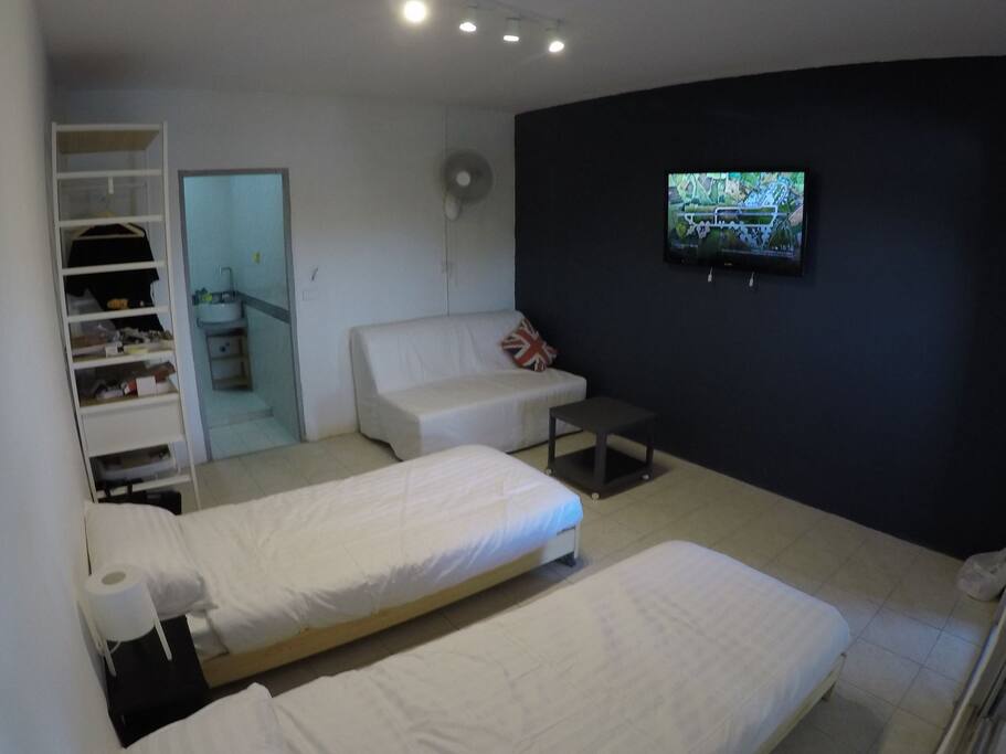 Our room can fit 4 people per room.