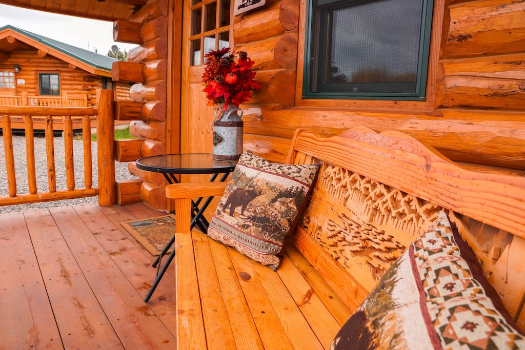 Enjoy the beautiful 6 foot covered porch, with a custom bench. Kick back and relax, because you deserve it.