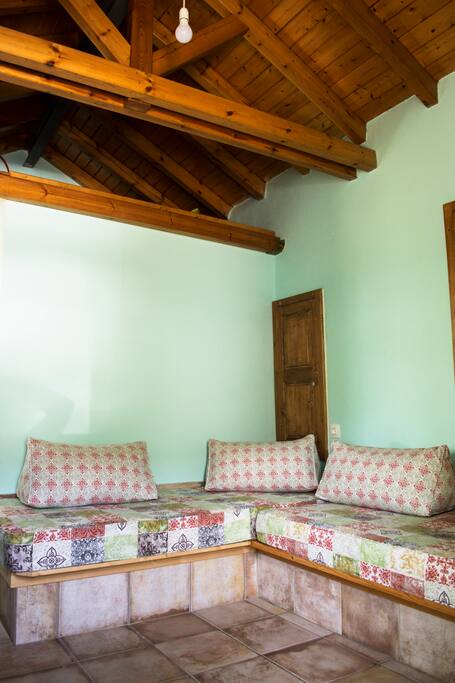 The second room with three sofa beds and possibility to accommodate one more folded bed