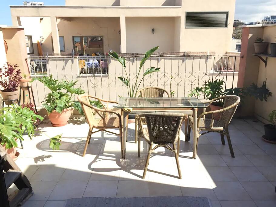 Upstairs balcony