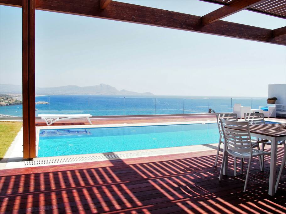 Outside area with our swimming pool