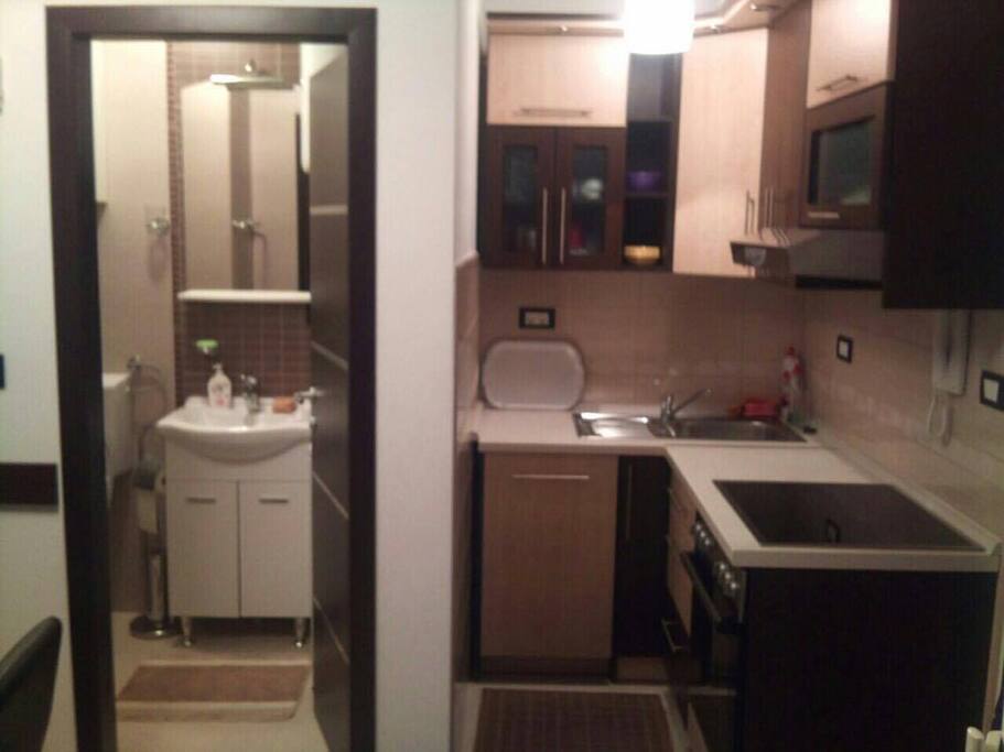 bathroom and kitchen
