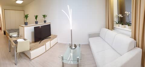 Modern superbly equipped apartment with big balcon